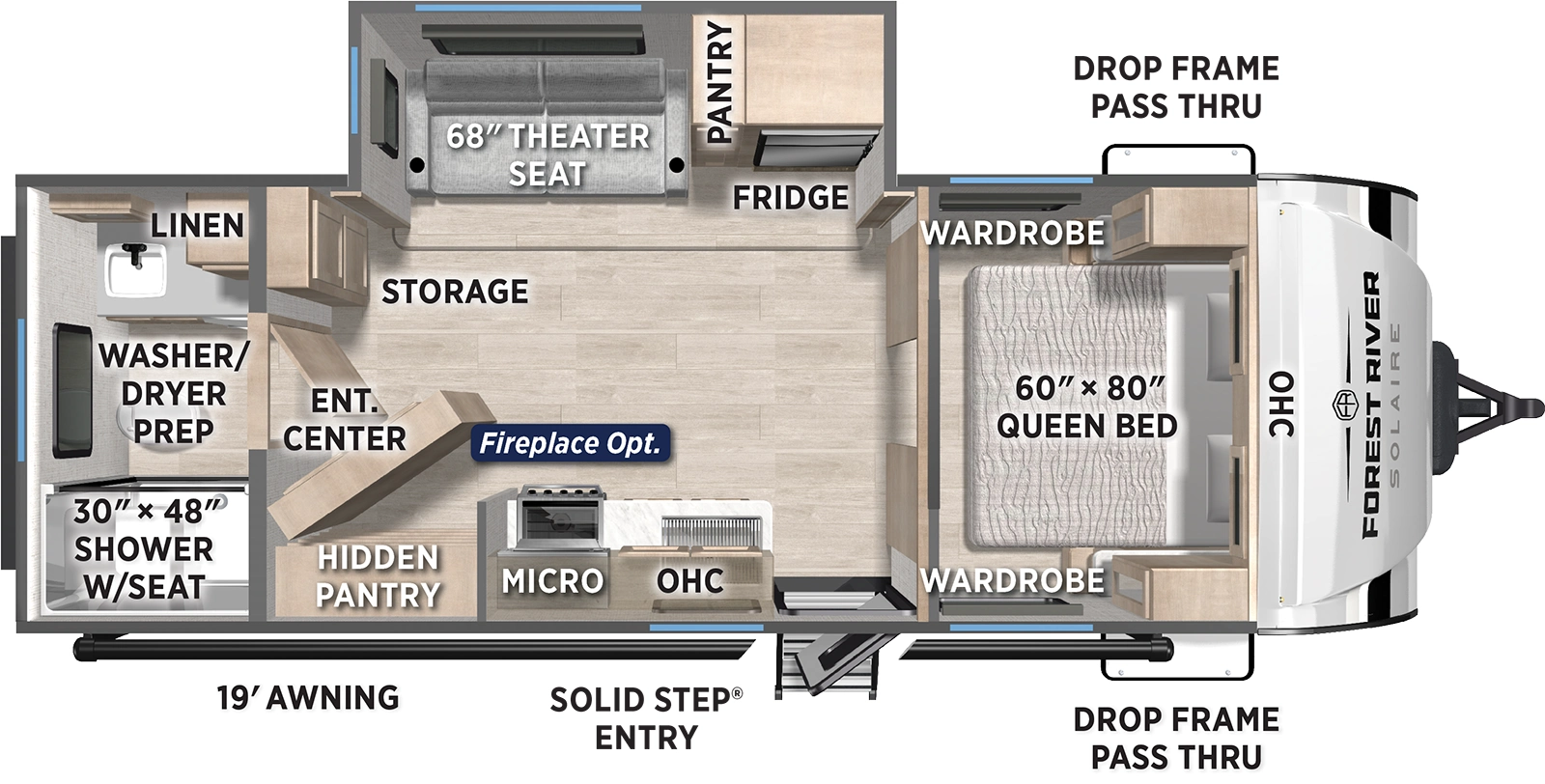 Solaire Ultra Lite 2420RBS Floorplan